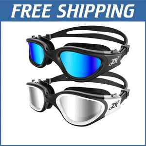 2-Pack Polarized Swim Goggles with Anti-Fog & Leakproof Design for All Skills - Picture 1 of 8