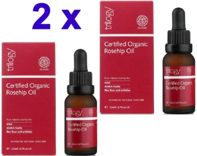 2 x óleo de rosa mosqueta orgânico certificado Trilogy (20ml)  - Imagem 1 de 2