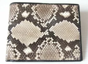 Real Genuine Python Snake Skin Leather Bifold Men Wallet Natural New Handmade - Picture 1 of 7