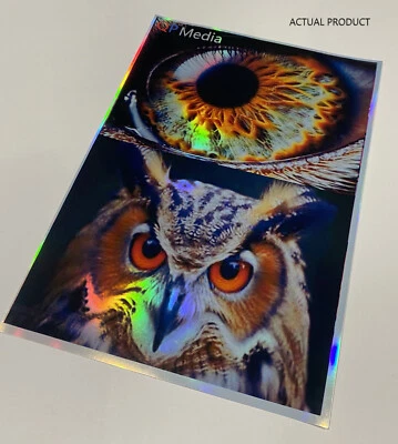 A3 HOLOGRAPHIC INKJET PRINTABLE HIGH DEF SELF ADHESIVE STICKER PAPER VINYL 20PK - Image 1 of 4