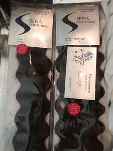 2 packs NEW SEPIA COLLECTIOn 100% HUMAN HAIR PROFESSIONAL 22” SEW IN EXTENSIONS  - Picture 1 of 3