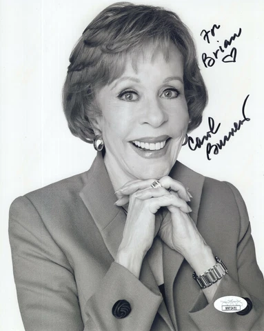CAROL BURNETT HAND SIGNED 8x10 PHOTO        AWESOME POSE      TO BRIAN       JSA Cover
