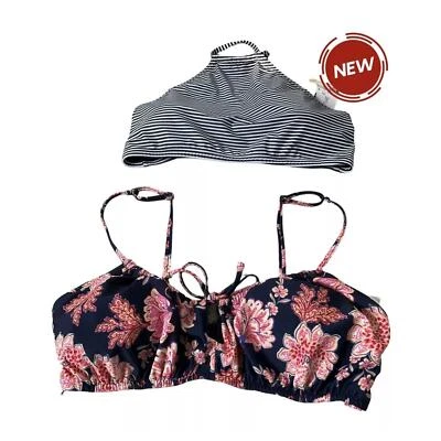 Top de bikini Lof of 2 talla grande azul marino antiguo y disfrutar del sol nuevo con etiquetas | 10E-41 Foto 1 de 4