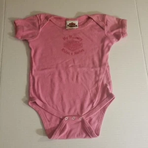 Infant Toddler Harley Davidson Virginia Beach My Mommy Rides Pink Body Suit, 18M - Picture 1 of 5