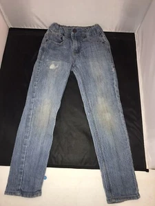 FADED GLORY Classic Denim Jeans Boys Size 7 Adjustable Waistband - Picture 1 of 12