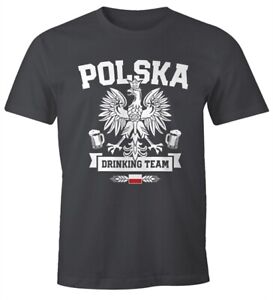 Herren T-Shirt WM Polska Polen Poland Flagge World Cup Drinking Team Fun-Shirt