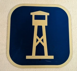 Vtg Metal Sign Lookout Tower Recreation Parks Forestry Camping Lifeguard Station - Picture 1 of 2