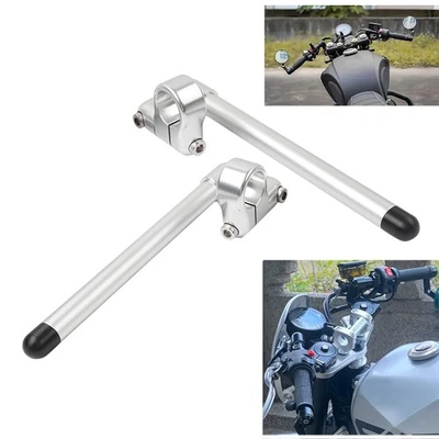 39MM Cafe Racer Bars 7/8" Motorcycle Universal Clip-On Handlebar Fork Tube - Image 1 of 4