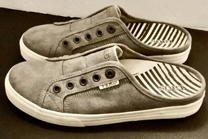 Taos EZ Soul Canvas bianco e grigio scarpe sneakers slip on donna taglia 8,5 - Foto 1 di 7