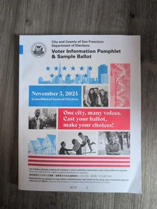 2024 City Of San Francisco Voter Information Pamphlet And Sample Ballot - Picture 1 of 6