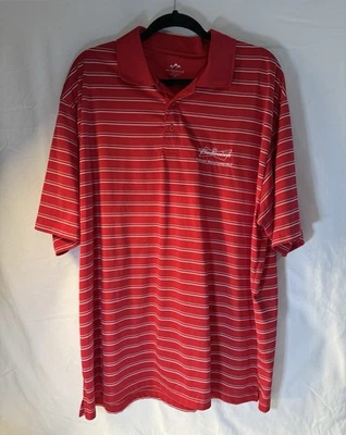 Polo de golf Budweiser, marca Tri-Mountain, rojo/blanco, talla XL, 88051 Foto 1 de 4
