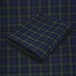 Blue and Green Tartan Plaid Cotton Flannel Fabric - 60" Wide - Sold by the Yard - Picture 1 of 5