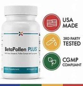 BetaPollen PLUS Prostate Support with Beta Sitosterol, Lycopene and Pollen. - Picture 1 of 17