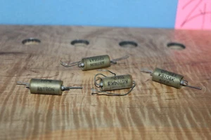 Vintage Astron CPO5A1 PIO Paper in Oil Capacitors 2 .1 200V and 2 .1 100V NOS - Picture 1 of 3