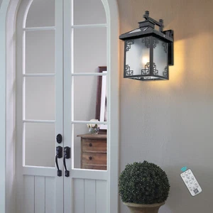 15" Outdoor Wall Light Fixture Exterior Wall Lantern Light for Porch Garage - Picture 1 of 6