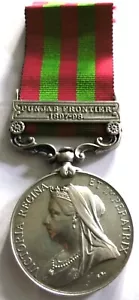 INDIA MEDAL 1895-02 CLASP PUNJAB FRONTIER 1897-98 MEDHURST 3RD RIFLE BRIGADE - Picture 1 of 9