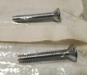 Lote de 2 tornillos cromados pulidos genuinos Kohler .250-20 x 1.50" 21603-CP NUEVOS - Imagen 1 de 3