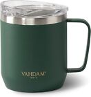 Tea Coffee Mug Stainless Steel with Handle 300ml 10.1oz - Vacuum Insulated