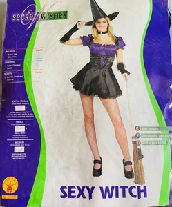 Women's Witch Costume WITH Hat & Gloves, Size M (10-14), BRAND NEW - Picture 1 of 4