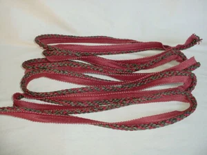 16Y KRAVET TA5178 ROSEWOOD JAVA BROWN RED NAVY CORD DRAPERY UPHOLSTERY TRIM - Picture 1 of 3