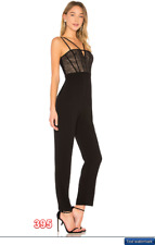 BCBGMAXAZRIA Patrycia Sleeveless Jumpsuit With Lace In Black 6
