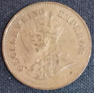 SRI LANKA 1956 RE GIORGIO VI mezzo centesimo - Foto 1 di 2