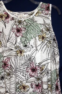 Style & Co. Womens 3X Ivory Floral Print Sleeveless Knit Tank Top NWT - Picture 1 of 4