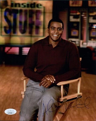 Foto brillante firmada por Ahmad Rashad Sportscaster 8x10 autenticada por JSA Foto 1 de 2