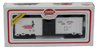 Model Power 7976 HO 40' Box Car Operation Lifesaver RTR NIB - Image 1 of 2