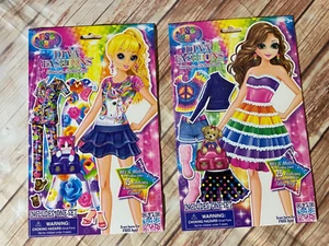NOS NEW SET - Lisa Frank Diva Fashions Dress Up Stickers Doll Cassie Tatey Bug - Picture 1 of 2