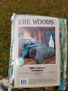 The Woods Camo Sea Breeze 5-teiliges lizenziertes Vorhang-Set - Bild 1 von 2