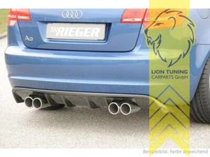 Rieger Heckansatz Heckspoiler Diffusor für Audi A3 8P 4 Rohr carbon optik - Bild 1 von 2