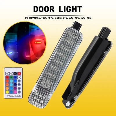 Panel de puerta interior para Chevrolet Silverado C/K1500 RGB luces de cortesía lámpara LED Foto 1 de 4