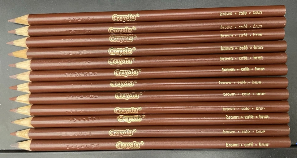 12 lápices de colores Crayola 'marrón' preafilados, ¡ideales para aula de arte! Foto 1 de 1