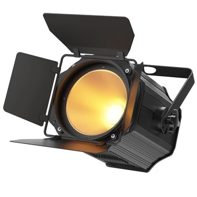 200W COB Par Light Warm & Cold White Spotlights with Barn Door DJ Stage Lighting - Image 1 of 4