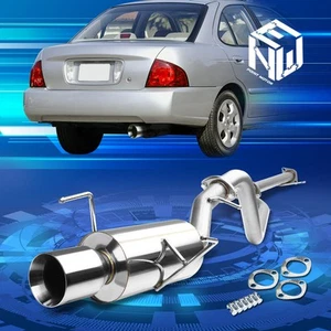 For 02-06 Nissan Sentra SE-R 2.5 I4 4" Muffler Rolled Tip Racing Catback Exhaust - Picture 1 of 7