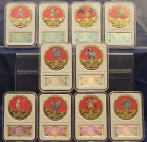 RARE Pokémon Collector Coin Set - Worth Coin Collection Charizard, Mewtwo, Eevee - Photo 1 sur 12