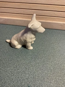 Vintage Belleek White Scotty Dog - Picture 1 of 6