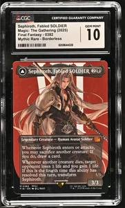 SEPHIROTH, FABLED SOLDIER Final Fantasy Borderless Mythic CGC 10 MTG - Picture 1 of 2