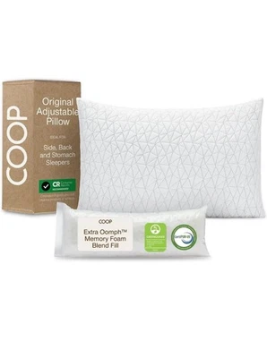 Coop Home Goods Shredded Hypoallergenic Adjustable Memory Foam Pillow - 29 X 19 - Image 1 of 4