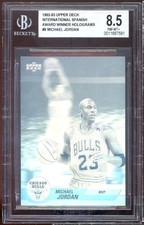 Michael Jordan Card 1992-93 Upper Deck Spanish Award Winner Holograms #9 BGS 8.5