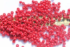 5/0 Old Time Vintage Venetian Opaque Brick Red # 2 Seed Beads Crafts/1oz - Picture 1 of 1