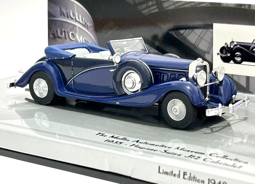 1/43 MINICHAMPS 1935 HISPANO-SUIZA J12 VAN VOOREN MULLIN MUSEUM N/ILARIO/CHROMES - Image 1 of 1