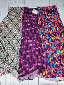 Lot of (3) LuLaRoe Maxi Long Skirt, Size XXS (NWT Geometric GOOB Clearance) - Picture 1 of 4