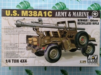 AFV US M38A1C W/M40A1 106mm RECOILESS RIFLE 1/35 AF 35S19 - Immagine 1 di 4