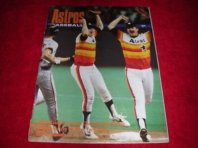 1986 HOUSTON ASTROS vs. NY Mets National League Championship Scorebook Program - Image 1 of 4