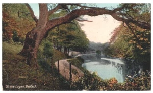 SUL LAGAN,BELFAST,IRLANDA.CARTOLINA D'EPOCA 1920*B6 - Foto 1 di 2