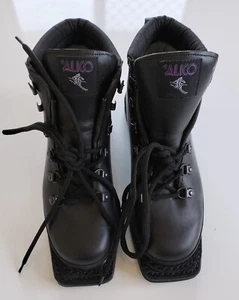 Alico Ski March High Leg Black Leather Boots Size 8 Hunting Trekking Mountaineer - Bild 1 von 12