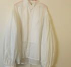 Marquis tuxedo Long Puff Sleeves front button down White Men's Shirt Size 35-36
