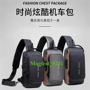 Anti-Theft Shoulder Bag Crossbody Bag Chest Daypack USB Charging Sport Sling New - Picture 1 of 23